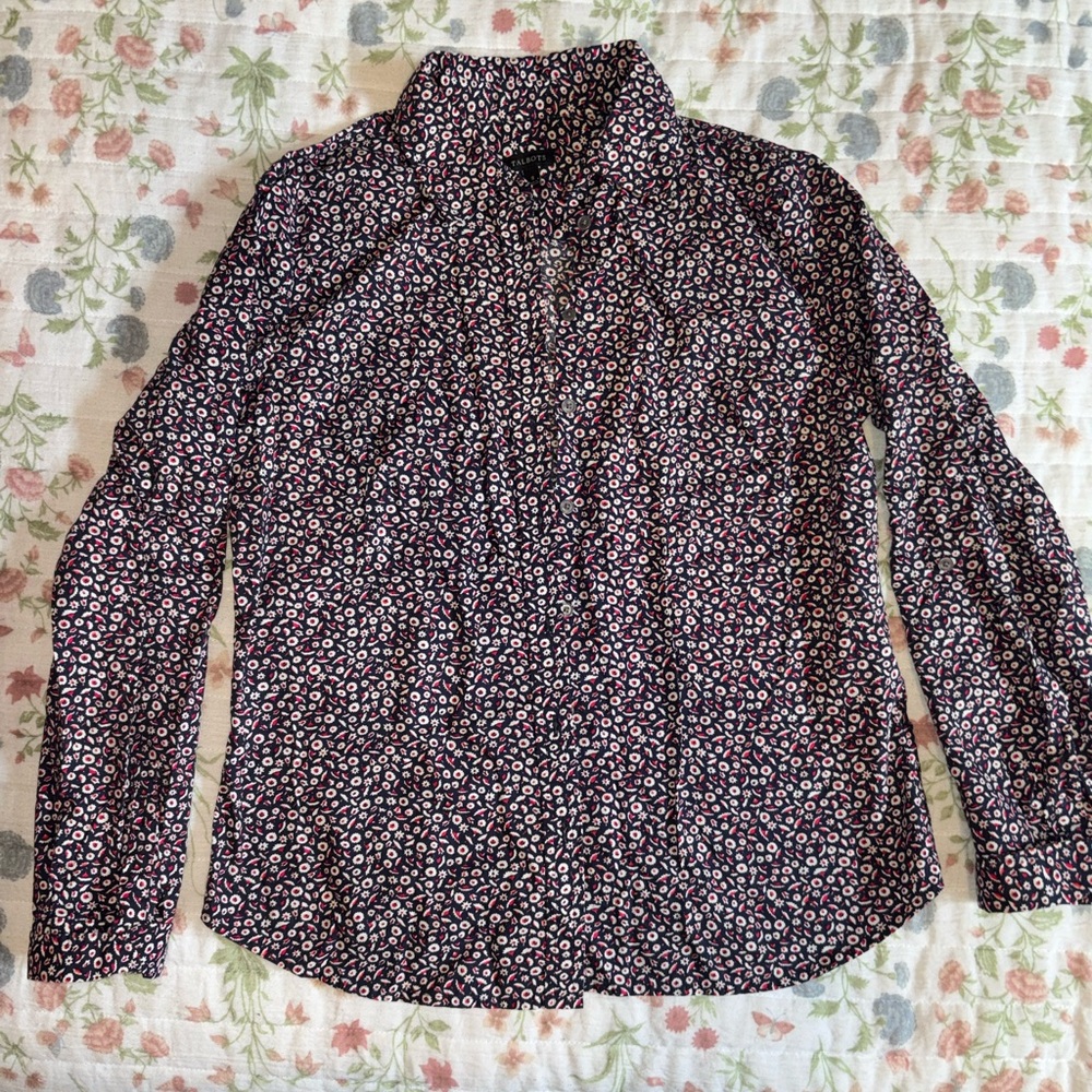 Black Floral Button Up Shirt